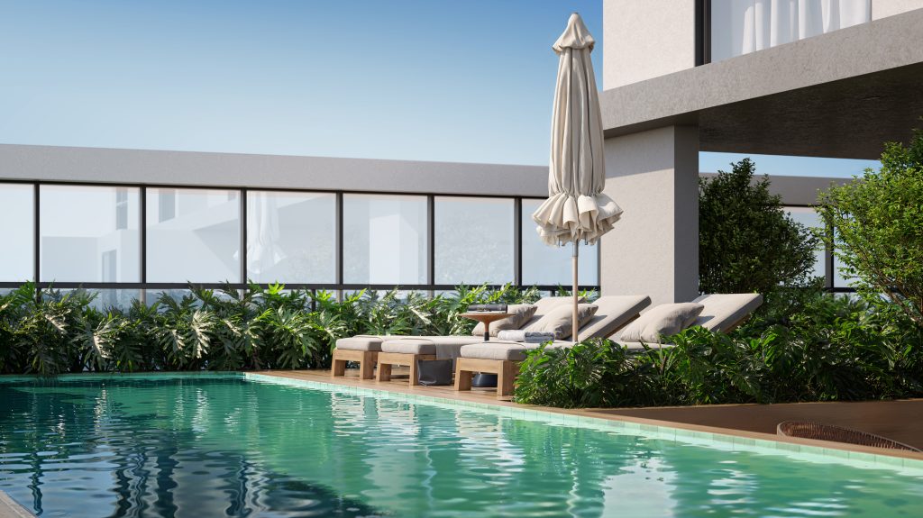 piscina em rooftop em piçarras / sc