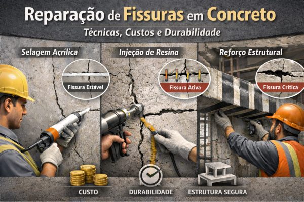Fissuras em concreto