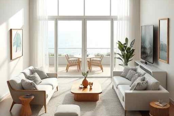 {"prompt":"Architectural photography of a bright cozy living room with soft natural daylight streaming through a large balcony glass door coastal home lifestyle minimalist modern design photorealistic 8k","originalPrompt":"Architectural photography of a bright cozy living room with soft natural daylight streaming through a large balcony glass door coastal home lifestyle minimalist modern design photorealistic 8k","width":512,"height":512,"seed":303757,"model":"flux","safe":false,"quality":"medium","image":[],"transparent":false,"reasoning":"balanced","audio":true,"dimensionsExplicit":true,"has_nsfw_concept":false,"concept":null,"trackingData":{"actualModel":"flux","usage":{"completionImageTokens":1,"totalTokenCount":1}}}