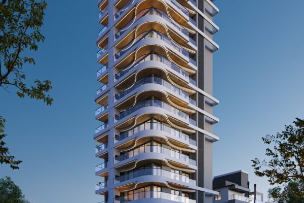 Fachada de prédio moderna projetado pela WGB Engenharia em Piçarras
