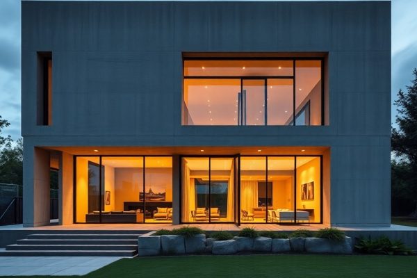 {"prompt":"professional architectural photography of a brutalist modern mansion with raw exposed concrete facade high-end residential design sharp focus dramatic cinematic lighting with warm interiors visible through large glass panes photorealistic luxury estate exterior","originalPrompt":"professional architectural photography of a brutalist modern mansion with raw exposed concrete facade high-end residential design sharp focus dramatic cinematic lighting with warm interiors visible through large glass panes photorealistic luxury estate exterior","seed":42,"model":"flux","enhance":false,"negative_prompt":"undefined","nofeed":false,"safe":false,"quality":"medium","image":[],"transparent":false,"reasoning":"balanced","audio":true,"width":1024,"height":1024,"dimensionsExplicit":false,"isMature":false,"isChild":false,"trackingData":{"actualModel":"flux","usage":{"completionImageTokens":1,"totalTokenCount":1}}}