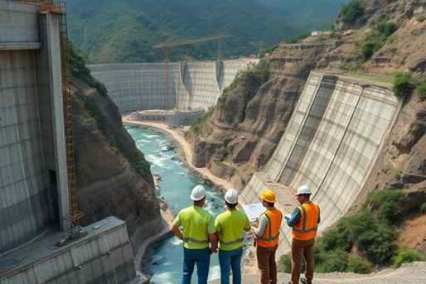 {"prompt":"professional architectural photography of a construction site in brazilian valleys showing large reinforced concrete retaining walls and civil engineers reviewing architectural blueprints near a river bank cinematic lighting sharp focus photorealistic high-end engineering execution","originalPrompt":"professional architectural photography of a construction site in brazilian valleys showing large reinforced concrete retaining walls and civil engineers reviewing architectural blueprints near a river bank cinematic lighting sharp focus photorealistic high-end engineering execution","width":512,"height":512,"seed":42,"model":"flux","safe":false,"quality":"medium","image":[],"transparent":false,"reasoning":"balanced","audio":true,"dimensionsExplicit":true,"isMature":false,"isChild":false,"trackingData":{"actualModel":"flux","usage":{"completionImageTokens":1,"totalTokenCount":1}}}