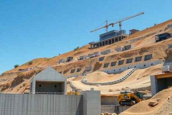 {"prompt":"professional architectural photography of a high-end modern construction site in a hilly region with retaining walls and engineered slope stabilization systems concrete structures sharp focus cinematic lighting photorealistic sunny day clear blue sky detailed texture of reinforced concrete and industrial geotechnical machinery in the background","originalPrompt":"professional architectural photography of a high-end modern construction site in a hilly region with retaining walls and engineered slope stabilization systems concrete structures sharp focus cinematic lighting photorealistic sunny day clear blue sky detailed texture of reinforced concrete and industrial geotechnical machinery in the background","width":512,"height":512,"seed":42,"model":"flux","safe":false,"quality":"medium","image":[],"transparent":false,"reasoning":"balanced","audio":true,"dimensionsExplicit":true,"isMature":false,"isChild":false,"trackingData":{"actualModel":"flux","usage":{"completionImageTokens":1,"totalTokenCount":1}}}