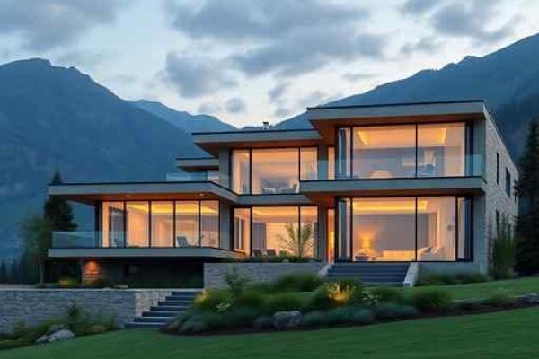 {"prompt":"Professional architectural photography of a high-end modern residence in a mountainous region with panoramic windows, sustainable design materials, cinematic lighting, lush landscaping, sharp focus, photorealistic 8k render, luxury estate exterior","originalPrompt":"Professional architectural photography of a high-end modern residence in a mountainous region with panoramic windows, sustainable design materials, cinematic lighting, lush landscaping, sharp focus, photorealistic 8k render, luxury estate exterior","width":512,"height":512,"seed":42,"model":"flux","safe":false,"quality":"medium","image":[],"transparent":false,"reasoning":"balanced","audio":true,"dimensionsExplicit":true,"isMature":false,"isChild":false,"trackingData":{"actualModel":"flux","usage":{"completionImageTokens":1,"totalTokenCount":1}}}