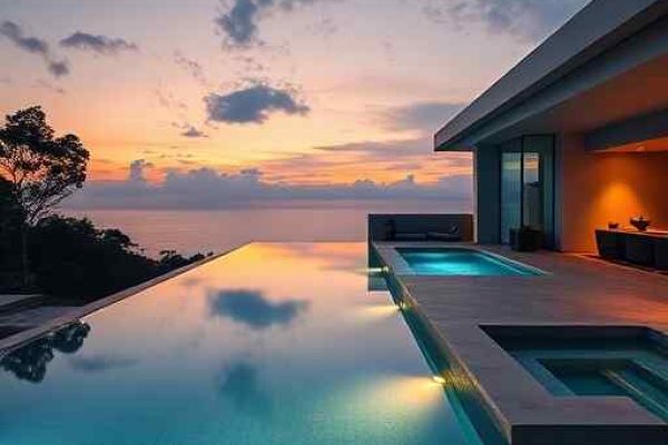 {"prompt":"professional architectural photography of a high-end modern residence in Brazil featuring a seamless gourmet area integrated with a heated infinity pool and spa at dusk with cinematic lighting warm interiors minimalist luxury design sharp focus photorealistic 8k resolution","originalPrompt":"professional architectural photography of a high-end modern residence in Brazil featuring a seamless gourmet area integrated with a heated infinity pool and spa at dusk with cinematic lighting warm interiors minimalist luxury design sharp focus photorealistic 8k resolution","width":512,"height":512,"seed":42,"model":"flux","safe":false,"quality":"medium","image":[],"transparent":false,"reasoning":"balanced","audio":true,"dimensionsExplicit":true,"has_nsfw_concept":false,"concept":null,"trackingData":{"actualModel":"flux","usage":{"completionImageTokens":1,"totalTokenCount":1}}}