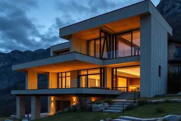 {"prompt":"professional architectural photography of a high-end residential renovation in a mountainous region at dusk with cinematic lighting showcasing reinforced concrete structures and modern steel supports integrated into a traditional facade sharp focus photorealistic detailed texture of finished concrete and architectural precision","originalPrompt":"professional architectural photography of a high-end residential renovation in a mountainous region at dusk with cinematic lighting showcasing reinforced concrete structures and modern steel supports integrated into a traditional facade sharp focus photorealistic detailed texture of finished concrete and architectural precision","width":512,"height":512,"seed":42,"model":"flux","safe":false,"quality":"medium","image":[],"transparent":false,"reasoning":"balanced","audio":true,"dimensionsExplicit":true,"isMature":false,"isChild":false,"trackingData":{"actualModel":"flux","usage":{"completionImageTokens":1,"totalTokenCount":1}}}