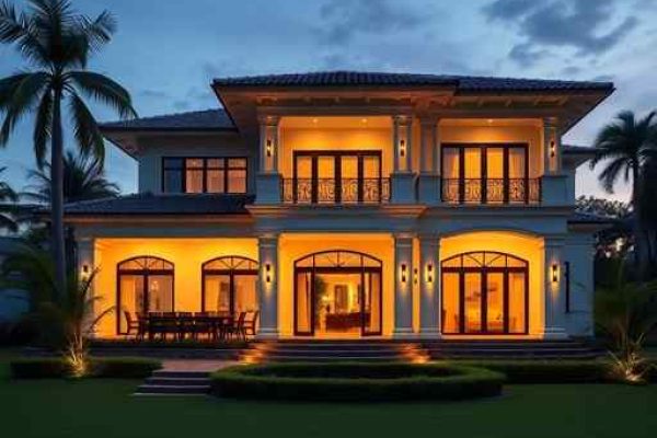{"prompt":"professional architectural photography of a luxury colonial-inspired modern mansion in Brazil at twilight high-end residential design warm cinematic lighting accentuating architectural details and refined facade materials lush landscaping sharp focus photorealistic 8k","originalPrompt":"professional architectural photography of a luxury colonial-inspired modern mansion in Brazil at twilight high-end residential design warm cinematic lighting accentuating architectural details and refined facade materials lush landscaping sharp focus photorealistic 8k","width":512,"height":512,"seed":42,"model":"flux","safe":false,"quality":"medium","image":[],"transparent":false,"reasoning":"balanced","audio":true,"dimensionsExplicit":true,"isMature":false,"isChild":false,"trackingData":{"actualModel":"flux","usage":{"completionImageTokens":1,"totalTokenCount":1}}}
