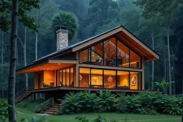 {"prompt":"professional architectural photography of a luxury modern cabin integrated into a lush forest landscape in Brazil high-end residential design wooden and steel structures cinematic lighting large glass facades reflecting the surrounding nature sharp focus photorealistic luxury estate exterior","originalPrompt":"professional architectural photography of a luxury modern cabin integrated into a lush forest landscape in Brazil high-end residential design wooden and steel structures cinematic lighting large glass facades reflecting the surrounding nature sharp focus photorealistic luxury estate exterior","width":512,"height":512,"seed":42,"model":"flux","safe":false,"quality":"medium","image":[],"transparent":false,"reasoning":"balanced","audio":true,"dimensionsExplicit":true,"isMature":false,"isChild":false,"trackingData":{"actualModel":"flux","usage":{"completionImageTokens":1,"totalTokenCount":1}}}