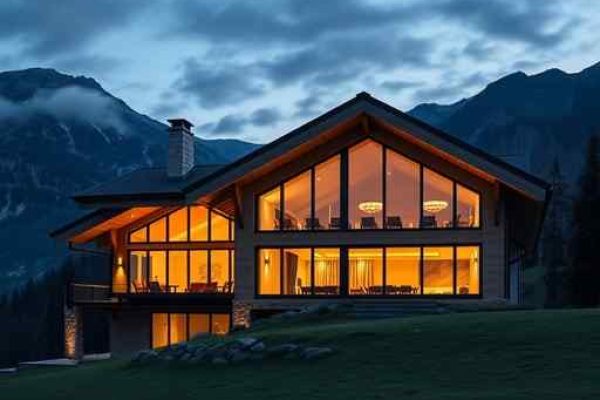 {"prompt":"professional architectural photography of a luxury modern chalet in a mountainous landscape at dusk high-end residential design warm interior lighting large glass facades cinematic lighting sharp focus photorealistic luxury estate exterior","originalPrompt":"professional architectural photography of a luxury modern chalet in a mountainous landscape at dusk high-end residential design warm interior lighting large glass facades cinematic lighting sharp focus photorealistic luxury estate exterior","width":512,"height":512,"seed":42,"model":"flux","safe":false,"quality":"medium","image":[],"transparent":false,"reasoning":"balanced","audio":true,"dimensionsExplicit":true,"isMature":false,"isChild":false,"trackingData":{"actualModel":"flux","usage":{"completionImageTokens":1,"totalTokenCount":1}}}