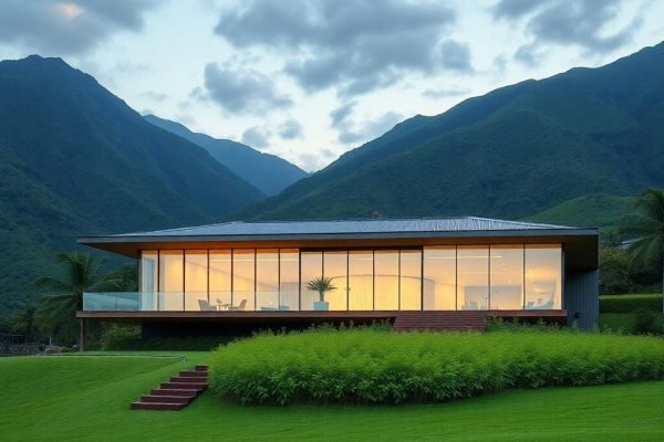 {"prompt":"professional architectural photography of a luxury modern farmhouse in brazil surrounded by lush green mountains cinematic lighting high-end residential design large glass facades reflecting the sky sharp focus photorealistic minimalist landscaping nature integration","originalPrompt":"professional architectural photography of a luxury modern farmhouse in brazil surrounded by lush green mountains cinematic lighting high-end residential design large glass facades reflecting the sky sharp focus photorealistic minimalist landscaping nature integration","seed":42,"model":"flux","safe":false,"quality":"medium","image":[],"transparent":false,"reasoning":"balanced","audio":true,"width":1024,"height":1024,"dimensionsExplicit":false,"isMature":false,"isChild":false,"trackingData":{"actualModel":"flux","usage":{"completionImageTokens":1,"totalTokenCount":1}}}