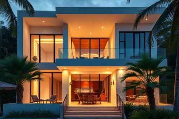 {"prompt":"professional architectural photography of a luxury modern house facade in Brazil high-end residential design with minimalist interiors and sophisticated lighting warm cinematic lighting sharp focus photorealistic environment with lush tropical landscaping","originalPrompt":"professional architectural photography of a luxury modern house facade in Brazil high-end residential design with minimalist interiors and sophisticated lighting warm cinematic lighting sharp focus photorealistic environment with lush tropical landscaping","width":512,"height":512,"seed":42,"model":"flux","safe":false,"quality":"medium","image":[],"transparent":false,"reasoning":"balanced","audio":true,"dimensionsExplicit":true,"has_nsfw_concept":false,"concept":null,"trackingData":{"actualModel":"flux","usage":{"completionImageTokens":1,"totalTokenCount":1}}}