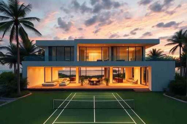 {"prompt":"professional architectural photography of a luxury modern house in Brazil with a private professional beach tennis court in the backyard high-end residential design cinematic lighting lush landscaping sunset atmosphere sharp focus photorealistic","originalPrompt":"professional architectural photography of a luxury modern house in Brazil with a private professional beach tennis court in the backyard high-end residential design cinematic lighting lush landscaping sunset atmosphere sharp focus photorealistic","width":512,"height":512,"seed":42,"model":"flux","safe":false,"quality":"medium","image":[],"transparent":false,"reasoning":"balanced","audio":true,"dimensionsExplicit":true,"isMature":false,"isChild":false,"trackingData":{"actualModel":"flux","usage":{"completionImageTokens":1,"totalTokenCount":1}}}