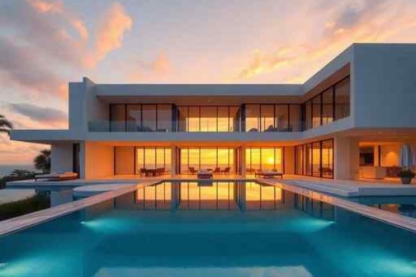 {"prompt":"professional architectural photography of a luxury modern mansion in Perola PR featuring an expansive infinity pool and seamless integrated veranda high-end residential design warm cinematic lighting at sunset minimalist interiors visible through large glass facades sharp focus photorealistic luxury estate","originalPrompt":"professional architectural photography of a luxury modern mansion in Perola PR featuring an expansive infinity pool and seamless integrated veranda high-end residential design warm cinematic lighting at sunset minimalist interiors visible through large glass facades sharp focus photorealistic luxury estate","width":512,"height":512,"seed":42,"model":"flux","safe":false,"quality":"medium","image":[],"transparent":false,"reasoning":"balanced","audio":true,"dimensionsExplicit":true,"isMature":false,"isChild":false,"trackingData":{"actualModel":"flux","usage":{"completionImageTokens":1,"totalTokenCount":1}}}