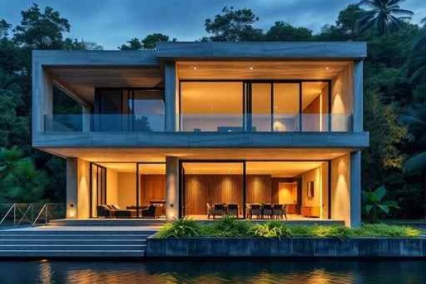 {"prompt":"Professional architectural photography of a luxury modern riverfront house in Brazil, high-end residential design, sharp focus on concrete and steel structural details, cinematic lighting, lush greenery background, photorealistic, sophisticated lighting design","originalPrompt":"Professional architectural photography of a luxury modern riverfront house in Brazil, high-end residential design, sharp focus on concrete and steel structural details, cinematic lighting, lush greenery background, photorealistic, sophisticated lighting design","width":512,"height":512,"seed":42,"model":"flux","safe":false,"quality":"medium","image":[],"transparent":false,"reasoning":"balanced","audio":true,"dimensionsExplicit":true,"isMature":false,"isChild":false,"trackingData":{"actualModel":"flux","usage":{"completionImageTokens":1,"totalTokenCount":1}}}