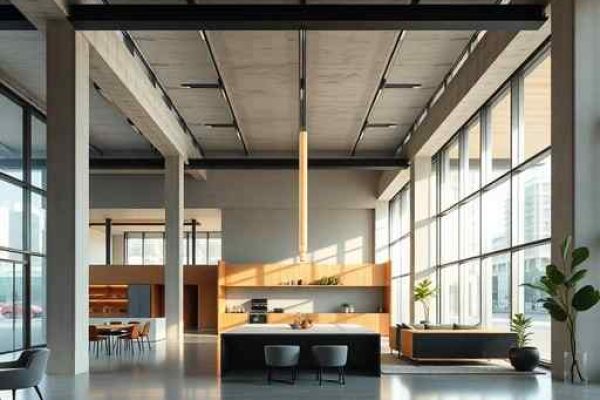 {"prompt":"professional architectural photography of a modern commercial renovation in a small brazilian city showing an open floor plan with elegant minimalist interiors and natural lighting pouring through large glass facades high-end finishes with exposed concrete and steel elements cinematic lighting sharp focus photorealistic interior design","originalPrompt":"professional architectural photography of a modern commercial renovation in a small brazilian city showing an open floor plan with elegant minimalist interiors and natural lighting pouring through large glass facades high-end finishes with exposed concrete and steel elements cinematic lighting sharp focus photorealistic interior design","width":512,"height":512,"seed":42,"model":"flux","safe":false,"quality":"medium","image":[],"transparent":false,"reasoning":"balanced","audio":true,"dimensionsExplicit":true,"isMature":false,"isChild":false,"trackingData":{"actualModel":"flux","usage":{"completionImageTokens":1,"totalTokenCount":1}}}