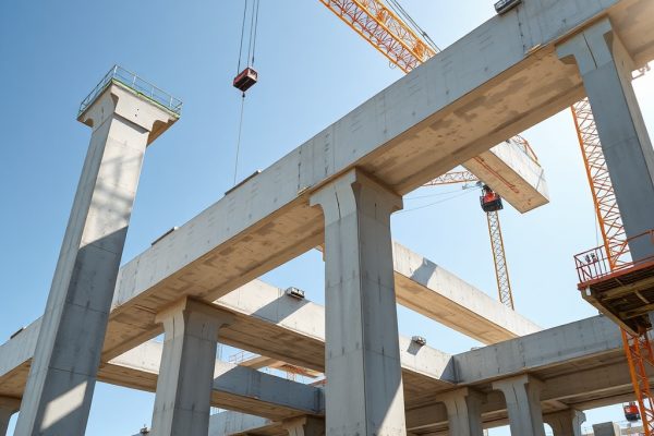 {"prompt":"professional architectural photography of a modern construction site featuring precise precast concrete beams and columns being assembled by cranes under bright sunlight high-end engineering environment cinematic lighting sharp focus photorealistic structural detail showing steel connections and impeccable concrete finish","originalPrompt":"professional architectural photography of a modern construction site featuring precise precast concrete beams and columns being assembled by cranes under bright sunlight high-end engineering environment cinematic lighting sharp focus photorealistic structural detail showing steel connections and impeccable concrete finish","seed":42,"model":"flux","safe":false,"quality":"medium","image":[],"transparent":false,"reasoning":"balanced","audio":true,"width":1024,"height":1024,"dimensionsExplicit":false,"has_nsfw_concept":false,"concept":null,"trackingData":{"actualModel":"flux","usage":{"completionImageTokens":1,"totalTokenCount":1}}}