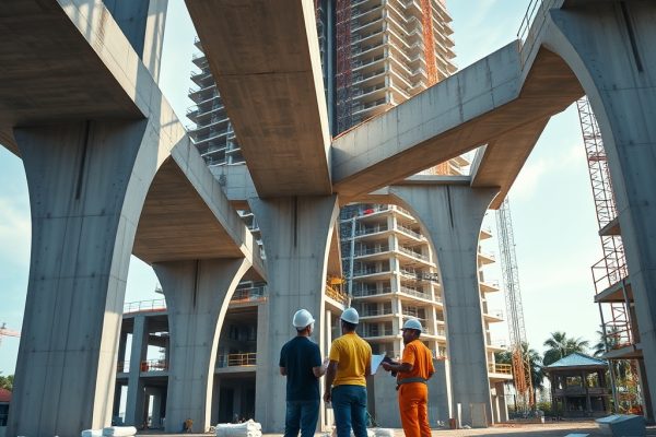 {"prompt":"professional architectural photography of a modern construction site in brazil showing large reinforced concrete transfer beams engineers reviewing blueprints high-end residential tower structure cinematic lighting sharp focus photorealistic structural engineering detail","originalPrompt":"professional architectural photography of a modern construction site in brazil showing large reinforced concrete transfer beams engineers reviewing blueprints high-end residential tower structure cinematic lighting sharp focus photorealistic structural engineering detail","seed":42,"model":"flux","safe":false,"quality":"medium","image":[],"transparent":false,"reasoning":"balanced","audio":true,"width":1024,"height":1024,"dimensionsExplicit":false,"has_nsfw_concept":false,"concept":null,"trackingData":{"actualModel":"flux","usage":{"completionImageTokens":1,"totalTokenCount":1}}}