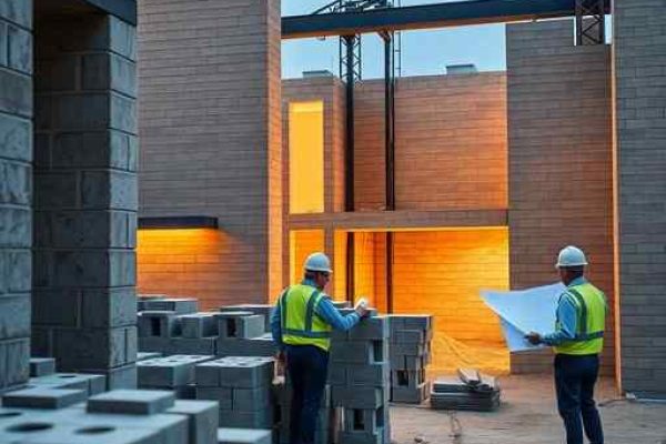 {"prompt":"professional architectural photography of a modern construction site in brazil showing well-organized structural masonry walls high end residential engineering process sharp focus on building blocks cinematic lighting photorealistic environment with engineers reviewing blueprints","originalPrompt":"professional architectural photography of a modern construction site in brazil showing well-organized structural masonry walls high end residential engineering process sharp focus on building blocks cinematic lighting photorealistic environment with engineers reviewing blueprints","width":512,"height":512,"seed":42,"model":"flux","safe":false,"quality":"medium","image":[],"transparent":false,"reasoning":"balanced","audio":true,"dimensionsExplicit":true,"isMature":false,"isChild":false,"trackingData":{"actualModel":"flux","usage":{"completionImageTokens":1,"totalTokenCount":1}}}