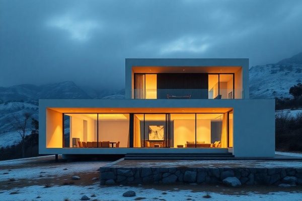 {"prompt":"professional architectural photography of a modern high-end estate in a mountainous landscape in southern brazil cinematic lighting warm interiors contrasting with a cold external atmosphere sharp focus on minimalist façade materials photorealistic render luxury design","originalPrompt":"professional architectural photography of a modern high-end estate in a mountainous landscape in southern brazil cinematic lighting warm interiors contrasting with a cold external atmosphere sharp focus on minimalist façade materials photorealistic render luxury design","seed":42,"model":"flux","safe":false,"quality":"medium","image":[],"transparent":false,"reasoning":"balanced","audio":true,"width":1024,"height":1024,"dimensionsExplicit":false,"isMature":false,"isChild":false,"trackingData":{"actualModel":"flux","usage":{"completionImageTokens":1,"totalTokenCount":1}}}