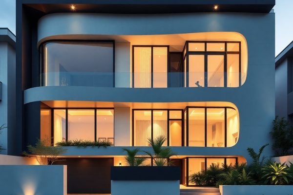 {"prompt":"professional architectural photography of a modern high-end residential facade with expressionist curves and bold geometric shapes cinematic lighting showcasing sharp focus and luxury design materials photorealistic","originalPrompt":"professional architectural photography of a modern high-end residential facade with expressionist curves and bold geometric shapes cinematic lighting showcasing sharp focus and luxury design materials photorealistic","seed":42,"model":"flux","enhance":false,"negative_prompt":"undefined","nofeed":false,"safe":false,"quality":"medium","image":[],"transparent":false,"reasoning":"balanced","audio":true,"width":1024,"height":1024,"dimensionsExplicit":false,"isMature":false,"isChild":false,"trackingData":{"actualModel":"flux","usage":{"completionImageTokens":1,"totalTokenCount":1}}}