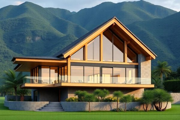 {"prompt":"professional architectural photography of a modern house in southern brazil combining traditional fachwerk timber framing elements with contemporary glass and concrete surfaces luxury estate exterior lush green mountainous scenery in the background cinematic lighting sharp focus photorealistic high-end residential design","originalPrompt":"professional architectural photography of a modern house in southern brazil combining traditional fachwerk timber framing elements with contemporary glass and concrete surfaces luxury estate exterior lush green mountainous scenery in the background cinematic lighting sharp focus photorealistic high-end residential design","seed":42,"model":"flux","safe":false,"quality":"medium","image":[],"transparent":false,"reasoning":"balanced","audio":true,"width":1024,"height":1024,"dimensionsExplicit":false,"isMature":false,"isChild":false,"trackingData":{"actualModel":"flux","usage":{"completionImageTokens":1,"totalTokenCount":1}}}