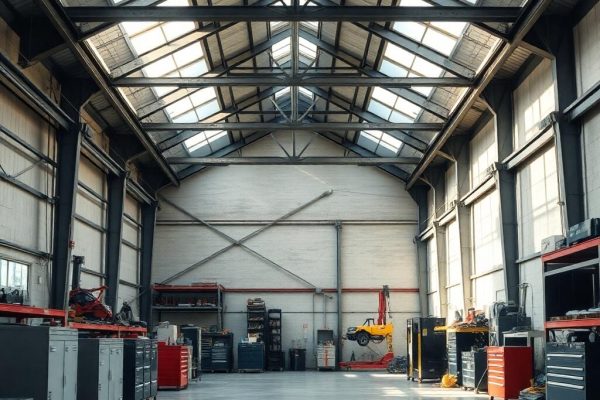 {"prompt":"professional architectural photography of a modern industrial workshop and mechanic facility with high ceilings large steel beams and natural lighting entering through clerestory windows organized and clean industrial interior cinematic lighting sharp focus photorealistic","originalPrompt":"professional architectural photography of a modern industrial workshop and mechanic facility with high ceilings large steel beams and natural lighting entering through clerestory windows organized and clean industrial interior cinematic lighting sharp focus photorealistic","seed":42,"model":"flux","safe":false,"quality":"medium","image":[],"transparent":false,"reasoning":"balanced","audio":true,"width":1024,"height":1024,"dimensionsExplicit":false,"isMature":false,"isChild":false,"trackingData":{"actualModel":"flux","usage":{"completionImageTokens":1,"totalTokenCount":1}}}