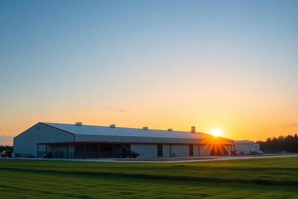 {"prompt":"professional architectural photography of a modern large-scale industrial farm warehouse in a rural landscape at sunset cinematic lighting sharp focus photorealistic high-end engineering design steel and concrete structures clear blue sky panoramic view","originalPrompt":"professional architectural photography of a modern large-scale industrial farm warehouse in a rural landscape at sunset cinematic lighting sharp focus photorealistic high-end engineering design steel and concrete structures clear blue sky panoramic view","seed":42,"model":"flux","safe":false,"quality":"medium","image":[],"transparent":false,"reasoning":"balanced","audio":true,"width":1024,"height":1024,"dimensionsExplicit":false,"isMature":false,"isChild":false,"trackingData":{"actualModel":"flux","usage":{"completionImageTokens":1,"totalTokenCount":1}}}