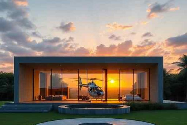 {"prompt":"professional architectural photography of a modern luxury country estate in brazil with a private helipad at sunset high-end residential design minimalist elegant interiors visible through floor-to-ceiling glass walls cinematic lighting sharp focus photorealistic structure with exposed concrete and wood accents surrounded by lush greenery","originalPrompt":"professional architectural photography of a modern luxury country estate in brazil with a private helipad at sunset high-end residential design minimalist elegant interiors visible through floor-to-ceiling glass walls cinematic lighting sharp focus photorealistic structure with exposed concrete and wood accents surrounded by lush greenery","width":512,"height":512,"seed":42,"model":"flux","safe":false,"quality":"medium","image":[],"transparent":false,"reasoning":"balanced","audio":true,"dimensionsExplicit":true,"isMature":false,"isChild":false,"trackingData":{"actualModel":"flux","usage":{"completionImageTokens":1,"totalTokenCount":1}}}