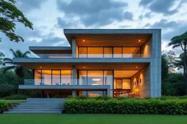 {"prompt":"professional architectural photography of a modern luxury country house in Brazil high-end residential design with exposed concrete and steel structures cinematic lighting lush green landscape sharp focus photorealistic detailed facade","originalPrompt":"professional architectural photography of a modern luxury country house in Brazil high-end residential design with exposed concrete and steel structures cinematic lighting lush green landscape sharp focus photorealistic detailed facade","width":512,"height":512,"seed":42,"model":"flux","safe":false,"quality":"medium","image":[],"transparent":false,"reasoning":"balanced","audio":true,"dimensionsExplicit":true,"isMature":false,"isChild":false,"trackingData":{"actualModel":"flux","usage":{"completionImageTokens":1,"totalTokenCount":1}}}