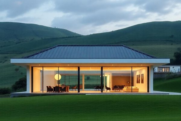 {"prompt":"professional architectural photography of a modern luxury farmhouse in southern brazil surrounded by green hills high-end residential design cinematic lighting sharp focus photorealistic elegant minimalist interiors visible through large glass facades","originalPrompt":"professional architectural photography of a modern luxury farmhouse in southern brazil surrounded by green hills high-end residential design cinematic lighting sharp focus photorealistic elegant minimalist interiors visible through large glass facades","seed":42,"model":"flux","safe":false,"quality":"medium","image":[],"transparent":false,"reasoning":"balanced","audio":true,"width":1024,"height":1024,"dimensionsExplicit":false,"isMature":false,"isChild":false,"trackingData":{"actualModel":"flux","usage":{"completionImageTokens":1,"totalTokenCount":1}}}