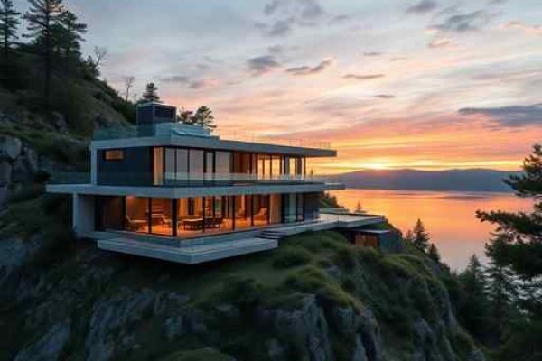 {"prompt":"professional architectural photography of a modern luxury mansion built on a steep hillside overlooking a serene lake at sunset high-end residential design with concrete and steel structures floor to ceiling glass windows cinematic lighting sharp focus photorealistic","originalPrompt":"professional architectural photography of a modern luxury mansion built on a steep hillside overlooking a serene lake at sunset high-end residential design with concrete and steel structures floor to ceiling glass windows cinematic lighting sharp focus photorealistic","width":512,"height":512,"seed":42,"model":"flux","safe":false,"quality":"medium","image":[],"transparent":false,"reasoning":"balanced","audio":true,"dimensionsExplicit":true,"isMature":false,"isChild":false,"trackingData":{"actualModel":"flux","usage":{"completionImageTokens":1,"totalTokenCount":1}}}