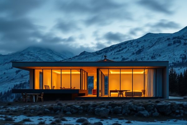 {"prompt":"professional architectural photography of a modern luxury mountain residence in southern brazil at dusk high-end residential design with large thermal glass facades cinematic lighting warm interiors contrasting with a cold mountainous landscape sharp focus photorealistic 8k","originalPrompt":"professional architectural photography of a modern luxury mountain residence in southern brazil at dusk high-end residential design with large thermal glass facades cinematic lighting warm interiors contrasting with a cold mountainous landscape sharp focus photorealistic 8k","seed":42,"model":"flux","safe":false,"quality":"medium","image":[],"transparent":false,"reasoning":"balanced","audio":true,"width":1024,"height":1024,"dimensionsExplicit":false,"has_nsfw_concept":false,"concept":null,"trackingData":{"actualModel":"flux","usage":{"completionImageTokens":1,"totalTokenCount":1}}}