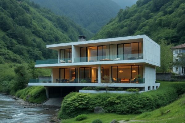 {"prompt":"professional architectural photography of a modern luxury residence in a lush green valley near a river bank high-end residential design with elevated foundation and smart drainage integration cinematic lighting sharp focus photorealistic environment with sophisticated glass and concrete facade","originalPrompt":"professional architectural photography of a modern luxury residence in a lush green valley near a river bank high-end residential design with elevated foundation and smart drainage integration cinematic lighting sharp focus photorealistic environment with sophisticated glass and concrete facade","seed":42,"model":"flux","safe":false,"quality":"medium","image":[],"transparent":false,"reasoning":"balanced","audio":true,"width":1024,"height":1024,"dimensionsExplicit":false,"isMature":false,"isChild":false,"trackingData":{"actualModel":"flux","usage":{"completionImageTokens":1,"totalTokenCount":1}}}