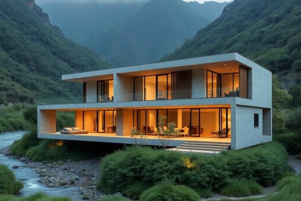 {"prompt":"professional architectural photography of a modern luxury residence in a river valley landscape high-end residential design with reinforced concrete and steel structures cinematic lighting sharp focus photorealistic elevation strategy surrounded by lush vegetation and natural drainage systems","originalPrompt":"professional architectural photography of a modern luxury residence in a river valley landscape high-end residential design with reinforced concrete and steel structures cinematic lighting sharp focus photorealistic elevation strategy surrounded by lush vegetation and natural drainage systems","seed":42,"model":"flux","safe":false,"quality":"medium","image":[],"transparent":false,"reasoning":"balanced","audio":true,"width":1024,"height":1024,"dimensionsExplicit":false,"isMature":false,"isChild":false,"trackingData":{"actualModel":"flux","usage":{"completionImageTokens":1,"totalTokenCount":1}}}