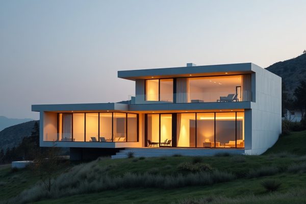 {"prompt":"professional architectural photography of a modern luxury residence in a scenic hilly landscape high-end residential design with floor-to-ceiling glass windows warm cinematic lighting at dusk minimalist landscaping sharp focus photorealistic render","originalPrompt":"professional architectural photography of a modern luxury residence in a scenic hilly landscape high-end residential design with floor-to-ceiling glass windows warm cinematic lighting at dusk minimalist landscaping sharp focus photorealistic render","seed":42,"model":"flux","safe":false,"quality":"medium","image":[],"transparent":false,"reasoning":"balanced","audio":true,"width":1024,"height":1024,"dimensionsExplicit":false,"has_nsfw_concept":false,"concept":null,"trackingData":{"actualModel":"flux","usage":{"completionImageTokens":1,"totalTokenCount":1}}}