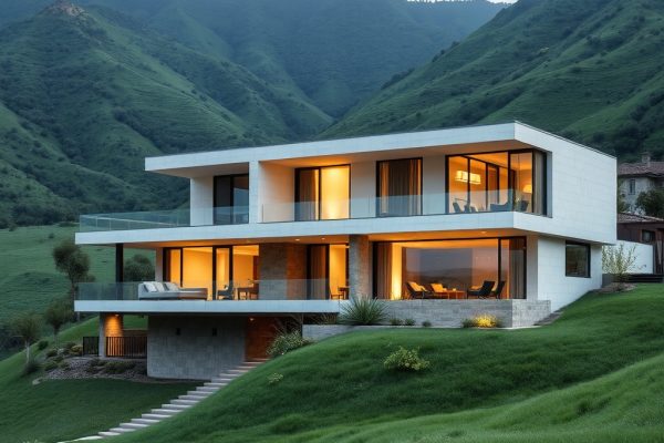 {"prompt":"professional architectural photography of a modern luxury residence in a valley setting with elevated foundations and sophisticated drainage design high-end residential architecture cinematic lighting sharp focus photorealistic lush green landscape background","originalPrompt":"professional architectural photography of a modern luxury residence in a valley setting with elevated foundations and sophisticated drainage design high-end residential architecture cinematic lighting sharp focus photorealistic lush green landscape background","seed":42,"model":"flux","safe":false,"quality":"medium","image":[],"transparent":false,"reasoning":"balanced","audio":true,"width":1024,"height":1024,"dimensionsExplicit":false,"has_nsfw_concept":false,"concept":null,"trackingData":{"actualModel":"flux","usage":{"completionImageTokens":1,"totalTokenCount":1}}}