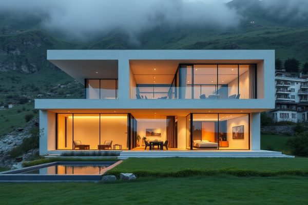 {"prompt":"professional architectural photography of a modern luxury villa in a mountainous region with thermal springs, high-end residential design, minimalist interiors, large glass facades, warm cinematic lighting, lush green landscape, sharp focus, photorealistic, 8k resolution","originalPrompt":"professional architectural photography of a modern luxury villa in a mountainous region with thermal springs, high-end residential design, minimalist interiors, large glass facades, warm cinematic lighting, lush green landscape, sharp focus, photorealistic, 8k resolution","seed":42,"model":"flux","safe":false,"quality":"medium","image":[],"transparent":false,"reasoning":"balanced","audio":true,"width":1024,"height":1024,"dimensionsExplicit":false,"has_nsfw_concept":false,"concept":null,"trackingData":{"actualModel":"flux","usage":{"completionImageTokens":1,"totalTokenCount":1}}}