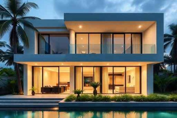 {"prompt":"professional architectural photography of a modern luxury villa in a tropical climate, high-end residential design, smart rainwater harvesting system integrated into the facade, cinematic lighting, minimalist interiors, sharp focus, photorealistic, sustainable architecture concept","originalPrompt":"professional architectural photography of a modern luxury villa in a tropical climate, high-end residential design, smart rainwater harvesting system integrated into the facade, cinematic lighting, minimalist interiors, sharp focus, photorealistic, sustainable architecture concept","width":512,"height":512,"seed":42,"model":"flux","safe":false,"quality":"medium","image":[],"transparent":false,"reasoning":"balanced","audio":true,"dimensionsExplicit":true,"isMature":false,"isChild":false,"trackingData":{"actualModel":"flux","usage":{"completionImageTokens":1,"totalTokenCount":1}}}