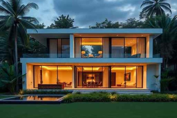 {"prompt":"professional architectural photography of a modern luxury villa in Brazil surrounded by lush nature high-end residential design warm cinematic lighting smart home automation features visible sharp focus photorealistic estate exterior","originalPrompt":"professional architectural photography of a modern luxury villa in Brazil surrounded by lush nature high-end residential design warm cinematic lighting smart home automation features visible sharp focus photorealistic estate exterior","width":512,"height":512,"seed":42,"model":"flux","safe":false,"quality":"medium","image":[],"transparent":false,"reasoning":"balanced","audio":true,"dimensionsExplicit":true,"isMature":false,"isChild":false,"trackingData":{"actualModel":"flux","usage":{"completionImageTokens":1,"totalTokenCount":1}}}