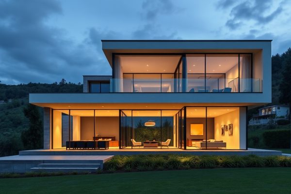 {"prompt":"professional architectural photography of a modern luxury villa in the mountains of Angelina SC high-end residential design with floor-to-ceiling glass facades cinematic lighting at dusk minimalist interior visible sharp focus photorealistic lush green landscape background sophisticated lighting design","originalPrompt":"professional architectural photography of a modern luxury villa in the mountains of Angelina SC high-end residential design with floor-to-ceiling glass facades cinematic lighting at dusk minimalist interior visible sharp focus photorealistic lush green landscape background sophisticated lighting design","seed":42,"model":"flux","safe":false,"quality":"medium","image":[],"transparent":false,"reasoning":"balanced","audio":true,"width":1024,"height":1024,"dimensionsExplicit":false,"has_nsfw_concept":false,"concept":null,"trackingData":{"actualModel":"flux","usage":{"completionImageTokens":1,"totalTokenCount":1}}}