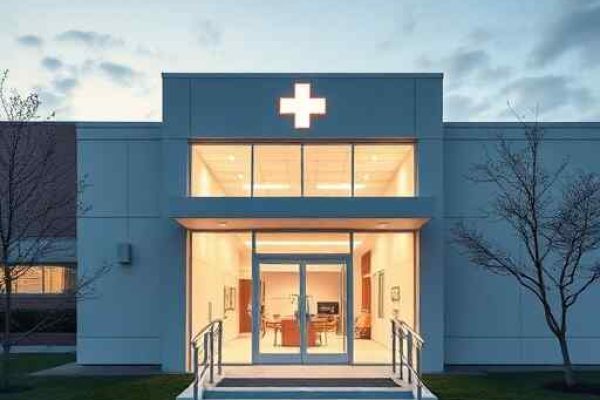 {"prompt":"professional architectural photography of a modern medical clinic facade in a serene regional setting high-end design minimalist interiors bright natural lighting large glass panels ADA compliant access ramps photorealistic cinematic lighting sharp focus","originalPrompt":"professional architectural photography of a modern medical clinic facade in a serene regional setting high-end design minimalist interiors bright natural lighting large glass panels ADA compliant access ramps photorealistic cinematic lighting sharp focus","width":512,"height":512,"seed":42,"model":"flux","safe":false,"quality":"medium","image":[],"transparent":false,"reasoning":"balanced","audio":true,"dimensionsExplicit":true,"has_nsfw_concept":false,"concept":null,"trackingData":{"actualModel":"flux","usage":{"completionImageTokens":1,"totalTokenCount":1}}}