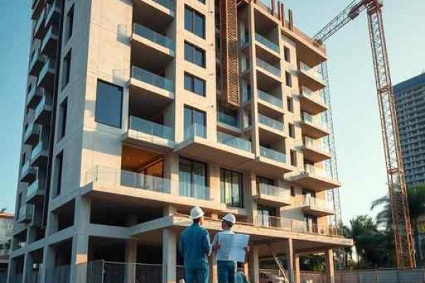 {"prompt":"professional architectural photography of a modern mid-rise residential building under construction in brazil, cinematic lighting, high-end residential design, engineers reviewing blueprints on site, organized concrete and steel structure, sharp focus, photorealistic, daylight soft shadows","originalPrompt":"professional architectural photography of a modern mid-rise residential building under construction in brazil, cinematic lighting, high-end residential design, engineers reviewing blueprints on site, organized concrete and steel structure, sharp focus, photorealistic, daylight soft shadows","width":512,"height":512,"seed":42,"model":"flux","safe":false,"quality":"medium","image":[],"transparent":false,"reasoning":"balanced","audio":true,"dimensionsExplicit":true,"isMature":false,"isChild":false,"trackingData":{"actualModel":"flux","usage":{"completionImageTokens":1,"totalTokenCount":1}}}