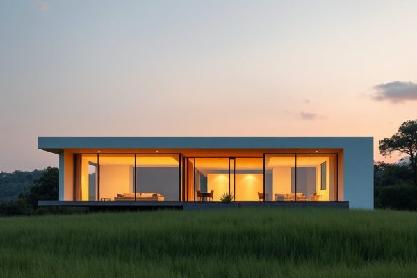 {"prompt":"professional architectural photography of a modern minimalist house integrated into a serene rural landscape in southern brazil high-end residential design with large glass facades cinematic lighting golden hour sustainable materials sharp focus photorealistic luxury estate exterior","originalPrompt":"professional architectural photography of a modern minimalist house integrated into a serene rural landscape in southern brazil high-end residential design with large glass facades cinematic lighting golden hour sustainable materials sharp focus photorealistic luxury estate exterior","seed":42,"model":"flux","safe":false,"quality":"medium","image":[],"transparent":false,"reasoning":"balanced","audio":true,"width":1024,"height":1024,"dimensionsExplicit":false,"has_nsfw_concept":false,"concept":null,"trackingData":{"actualModel":"flux","usage":{"completionImageTokens":1,"totalTokenCount":1}}}