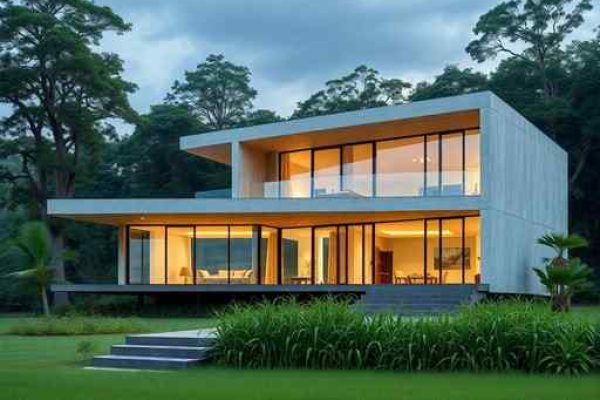 {"prompt":"professional architectural photography of a modern sustainable farm house in Brazil high-end residential design integrated with rainwater harvesting systems cinematic lighting lush green surroundings sharp focus photorealistic structures of concrete and glass","originalPrompt":"professional architectural photography of a modern sustainable farm house in Brazil high-end residential design integrated with rainwater harvesting systems cinematic lighting lush green surroundings sharp focus photorealistic structures of concrete and glass","width":512,"height":512,"seed":42,"model":"flux","safe":false,"quality":"medium","image":[],"transparent":false,"reasoning":"balanced","audio":true,"dimensionsExplicit":true,"isMature":false,"isChild":false,"trackingData":{"actualModel":"flux","usage":{"completionImageTokens":1,"totalTokenCount":1}}}