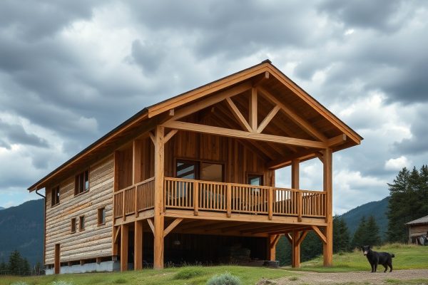{"prompt":"professional architectural photography of a modern wooden shed structure in the mountains of Santa Catarina high-end rustic design cinematic lighting sharp focus photorealistic timber framing details cloudy sky backdrop","originalPrompt":"professional architectural photography of a modern wooden shed structure in the mountains of Santa Catarina high-end rustic design cinematic lighting sharp focus photorealistic timber framing details cloudy sky backdrop","seed":42,"model":"flux","safe":false,"quality":"medium","image":[],"transparent":false,"reasoning":"balanced","audio":true,"width":1024,"height":1024,"dimensionsExplicit":false,"has_nsfw_concept":false,"concept":null,"trackingData":{"actualModel":"flux","usage":{"completionImageTokens":1,"totalTokenCount":1}}}